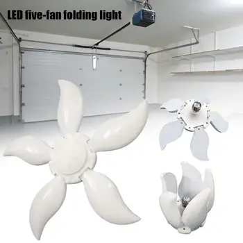 Super Jasné Skladacia LED Päť-ventilátor Garáž Svetlo 75-90W Studené Svetlo Konštantný Prúd E27 Skrutku Úst Lietajúci Tanier Svetlo