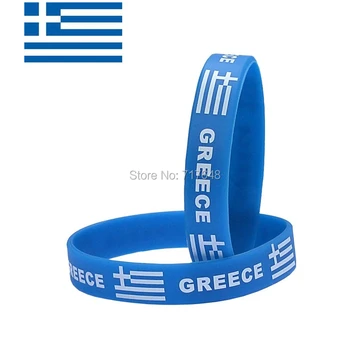 100ks vlajka Grécka Modrý náramok silikónové náramky doprava zadarmo spoločnosťou FEDEX