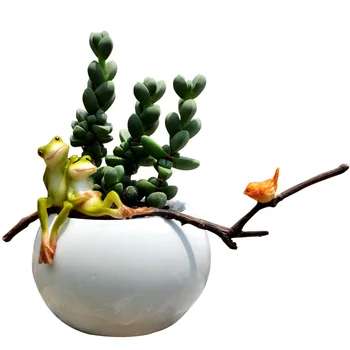 Nový moderný Žaba kvetináč miniatúrne figúrky Mini Keramické kvetinové vázy Umenie a Remeslá rozprávková záhrada domáce dekorácie príslušenstvo