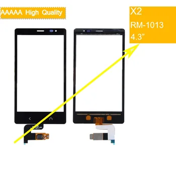 X2 dotykový displej Pre Nokia X2 X 2 Dual SIM RM-1013 X2DS Dotykový Senzor Digitalizátorom. Sklenený Objektív Predného Panelu nahradenie Čierna