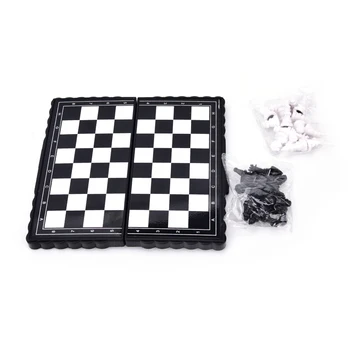 Prenosné Skladacie Magnetické Cestovné Plastové šachovnicu Set s Kusov Hry Príslušenstvo