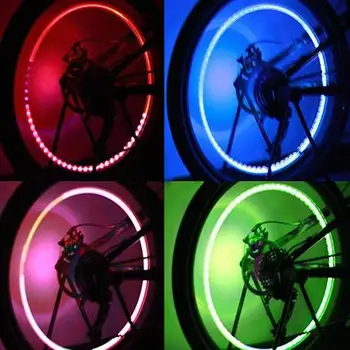 Neon LED Lampa Flash Pneumatík Kolies Ventil Spp Svetlo na Auta Bicykel na Motocykel, Bicykel