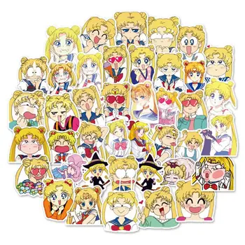 40 Listov/Pack Sailor Moon Nálepky Kufor Vody Pohár Skateboard Notebook Nepremokavé Dekoračné Nálepky