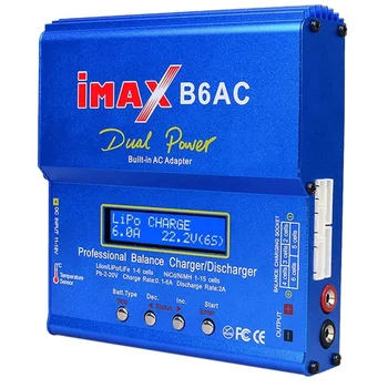 RC Nabíjačku 6A 80W Imax B6Ac Dual Channel Ac Li-Ion, Nimh Nicd Lipo Batérie, Nabíjačky s Rovnováhu Lcd Sn NÁS Plug