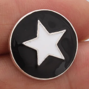 10pcs/veľa Nových Snap Šperky Star Charms Kolo 18 mm Modul Tlačidiel pre Ženy Snap Náramok Tlačidlo Šperky ZA285