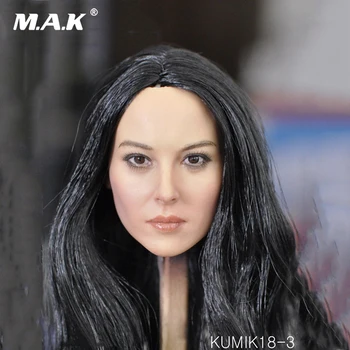 1/6 rozsahu KUMIK18-31 hlava samice sculpt čierne vlasy hlavu rezbárstvo model hračky pre 12 palcov žena, dievča akcie obrázok telo príslušenstvo