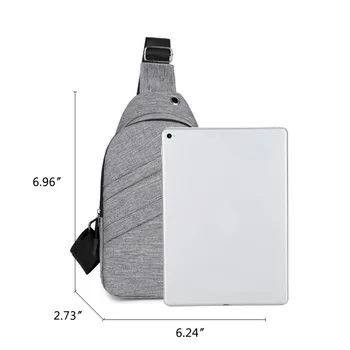 Nabíjanie pomocou pripojenia USB Taška cez Rameno Anti-theft hrudníka taška na bežné nepremokavé uhlopriečka taška verzia headset otvor tašky