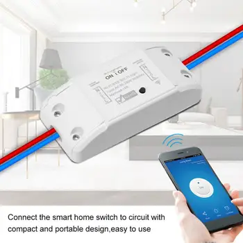 Tuya WiFi Smart Switch 10A/2200W Bezdrôtový Diaľkový Spínač Časovač APLIKÁCIE Ovládanie Inteligentných Domov Pre Amazon Alexa Google bytové Doplnky
