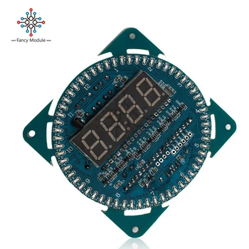 DS1302 Rotujúce Digitálny LED Displej Modul Alarm Electonic Digitálne Hodiny LD Zobrazenie Teploty DIY Kit Vzdelávania Rada