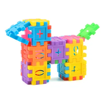 60-260Pcs Digitálne Kocka Stavebné Bloky, Montáž DIY Tvorivé Tehly Sady Macaron Farba Dieťa Raného Vzdelávania Hračky Pre Deti,