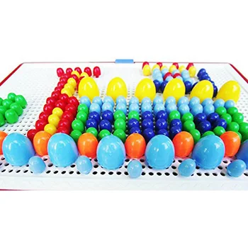 296 Húb na Nechty, Intelligent 3D Puzzle Hry DIY Nechtov Huba Plastové Flashboard Deti Hračky Vzdelávacie Hračka náhodné farby