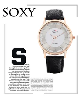 Nové Quartz Mužov Hodiniek Vysokej kvality Značky SOXY sledujte Fashion & Bežné Luxusné Kožené Hodinky Elegantné Náramkové hodinky relojio Hot Predaj!
