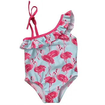 Baby, Dievčatá, Deti Plavky Jednodielne Plavky, Batoľa, Dievčatá, Deti Flamingo Jednodielne Plavky, Plavky Bikiny Biquini