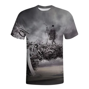 JAYCOSIN 2019 Najnovšie 3D Kreatívny Vzor Tlače T-Shirt Mužov s Krátkym Rukávom Letné Topy T-Shirt Muž Fashion T-shirt muž 4XL