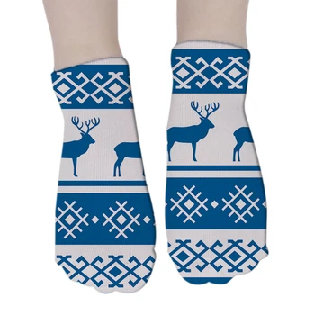 Nový Rok, Vianoce, Šťastný Krátke Ponožky Darčeky pre Deti Unisex Roztomilý Kompresné Ponožky Módne Zábavné Harajuku Bavlnené Ponožky