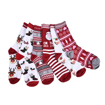 Vianočný Stromček, Sneh Elk Darček Bavlna Šťastný Mužov Ponožky Nové 2020 Jeseň Zima Vianoce žena Ponožky Zábavné Nový Rok, Santa Claus