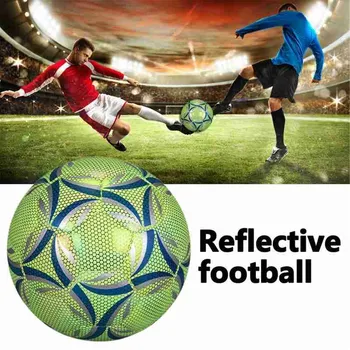 Svietiť V Tme Futbalová Lopta Futbal Veľkosť 5 4 Štandardných Postupov Školenia Futbal Luminate Žiariace Futbalové Lopty PU Reflexné