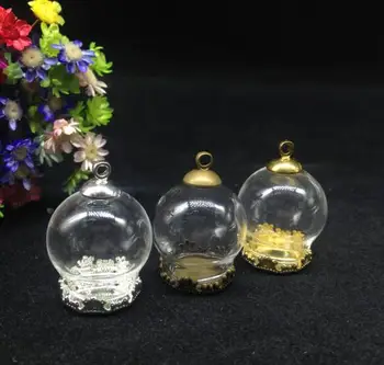 10pcs 20*15 mm prázdne sklenené svete kvet zásobník 8 mm korálky spp set sklenenej fľaštičke prívesok sklenené fľaše, ktorí chcú diy sklenený kryt dome pohárov