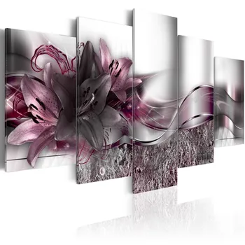 2019 5 Ks/set (Bez Rámu) HD Tlač Plátno na Maľovanie Purpurovej Orchidey, Plagát Kvety Wall Art Moderných Domov Stenu Decor Darčeky pre Lásku