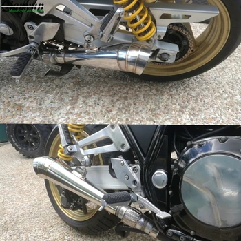 Univerzálny 51 mm Motocykel Výfukových Šál Rúra Nerezová Oceľ Výfukové Potrubie s Odnímateľné Pre GSXR600 Z1000 ER6N K7 125-1000cc