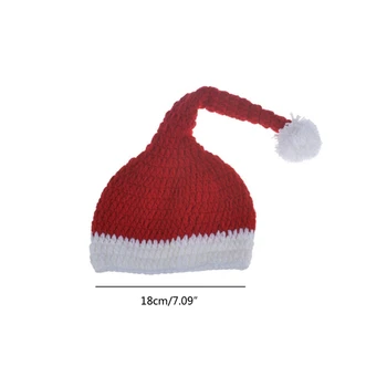 Novorodenca Roztomilý Háčkovanie Zrastov Vianočné Hat Fotografie Prop Kojenecká Dievčatá Kostým Oblečenie 2020 Nové