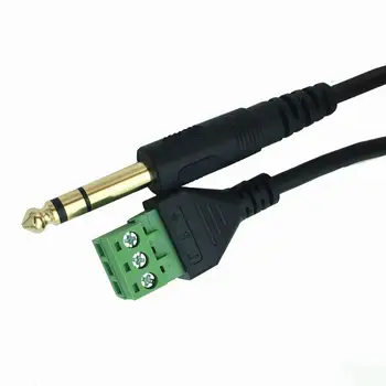 Solderless Konektor Mikrofónu Mikrofón Terminálu DIY Konektora pozlátený Audio 6.35 mm Dual Channel