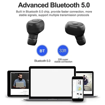 Bezdrôtové Slúchadlá Mini TWS Bluetooth Slúchadlá Športové Slúchadlá Profesionálne Hudobné Headset pre Všetky Telefóny