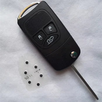 DAKATU 2/3 Tlačidlá Upravené Flip Skladací Kľúč Shell pre Chrysler Jeep Compass Wrangler Patriot Diaľkové Tlačidlo Prípade Fob