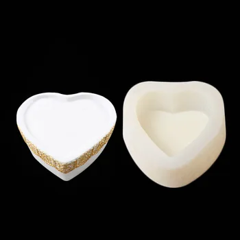 Láska Srdce Čipky Kvapalné Silikónové Formy Ručne vyrábané Mydlo Formy DIY Fondant Cake Decor Čokoládové Cukrovinky Ice Puding Formy na Pečenie Nástroj