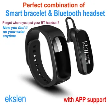 Ekslen X1 S2 Inteligentný Náramok Bluetooth Headset s APP Šport Wristand Smartband Bezdrôtové Bluetooth handsfree Slúchadlo telefónu