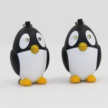 Cartoon Penguin LED Baterka Keychain So Zvukom,Deti Propagáciu Darček Hračky, Roztomilý Tučniak Led Keyring Veľkoobchod 2#