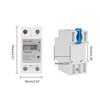 WIFI Din lištu AC 90-250V 50/60Hz jednofázový Elektromer Smart Switch Časovač Energie Power Monitor Wattmeter Ammeter Voltmeter