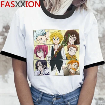 Japonský Manga Sedem Smrteľných Hriechov T Shirt Mužov Kawaii Cartoon Nanatsu No Taizai Meliodas Grafické T-shirt Lete Anime Tričko Muž