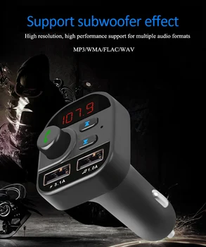 Bluetooth, FM Transmitter, USB Nabíjací Adaptér Kit Car Audio MP3 Prehrávač 3.1 Rýchle Nabitie Dual USB Rýchlo Nabíjačka Interiéru Auta