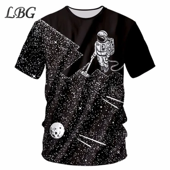 LBG Módne Letné tričko Mlieko Poured3D T-shirt Vytlačené Krátky Rukáv o-Krku Bežné Nosenie Top Mužov a žien všeobecné značku oblečenia