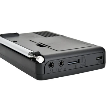 AM05-HanRongDa K-603 Full Band Rádio, Bluetooth, FM, AM SW Prenosné Vreckové Rádia, MP3 Digitálny REC Rekordér Podporu Micro-SD Karty