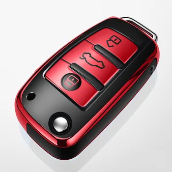 2020 TPU Tlačidlo Prípade pre Auto Audi C6 A7 A8 R8 A1 A3 A4 A5 Q7 Držiteľ Auto Príslušenstvo Auto Auto Styling Keychain puzdro