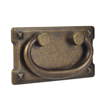 4Pcs Vintage Antické Bronzové Zásuvky Krúžok Rukoväte, Skriňa Dvere, Nábytok, Dekorácie Rukoväť