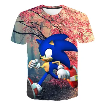2020 Tlač detské Oblečenie Sonic the Hedgehog T-shirt Funny T shirt Deti Cartoon Tričko, Baby, Dievčatá, Chlapcov, Oblečenie Letné Topy