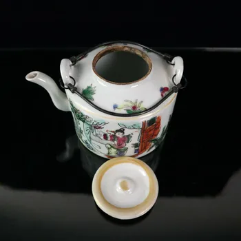 Čínske staré porcelánové Pastel obrázok obrázok vzorované zdvíhacie lúč hrniec Kanvica