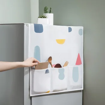 Domácnosti skladovanie taška textílie protiprachový kryt chladnička jeden dvere dvojité dvere viacúčelové kryt uterák chladnička kryt handričkou