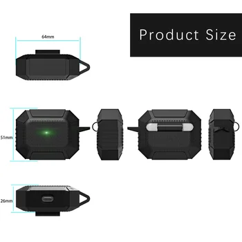 Silikónový Anti-bump Náhlavnej súpravy Bluetooth Slúchadlo ochranný Kryt Prípade Anti-shock Slúchadlá Box pre AirPods Pro