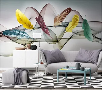 Farebné perie abstraktné dymu linky 3d tapeta abstraktných de parede obývacia izba gauč TV na stenu stenu spálne papiere domova