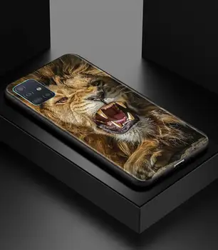 Zvierat Lev Silikónové Puzdro Pre Samsung Galaxy A51 A71 A50 A70 A10 A12 A20e A30 A40 A21s A41 A31 A02s Kryt Coque Fundas