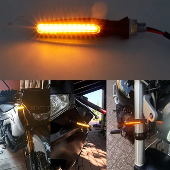 4Pcs Univerzálne Motocyklové LED Flexibilné Zapnite Indikátor Signálu žlté Svetlo Lampy, YAMAHA TMAX 530 2012-2016 500 2008-2011