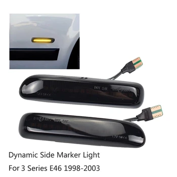 Auto Údené LED Dynamické Bočné Obrysové Svetlo Zase Signál Blinker pre BMW Radu 3 E46 Coupe1997-2001