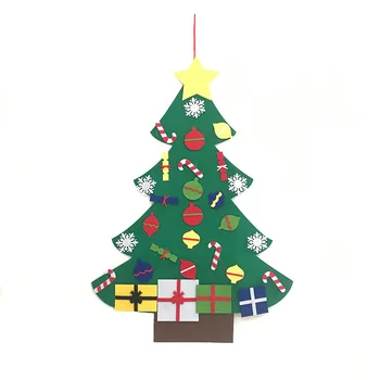 Vianočné Diy dekorácie netkanej textílie Vianočný stromček klobúk Cítil Vianočný stromček