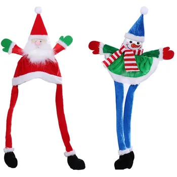 2020 Nový Rok Plyšové Vianočné Hat Deti Vianočné Dekorácie Pre Domov Santa Claus Darček Teplé Zimné
