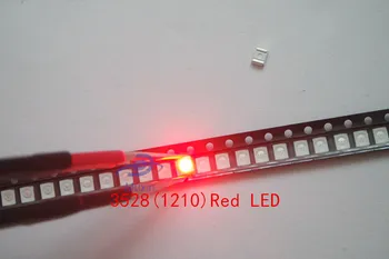 SMD Čip 3528 Červená LED 500pcs 20mA 2V plcc2 plcc4 Ultra Jasné Svetlo 3-4LM 1210 Povrchová Montáž SMT Light-Emitting Diode Korálky Lampa
