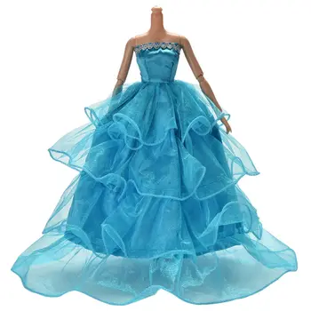 Hot Predaj Multi Vrstvy Handmade Svadobných Princezná Šaty Barbie Bábika Kvetinový Bábika Šaty Oblečenie, Oblečenie Pre Bábiky, Príslušenstvo